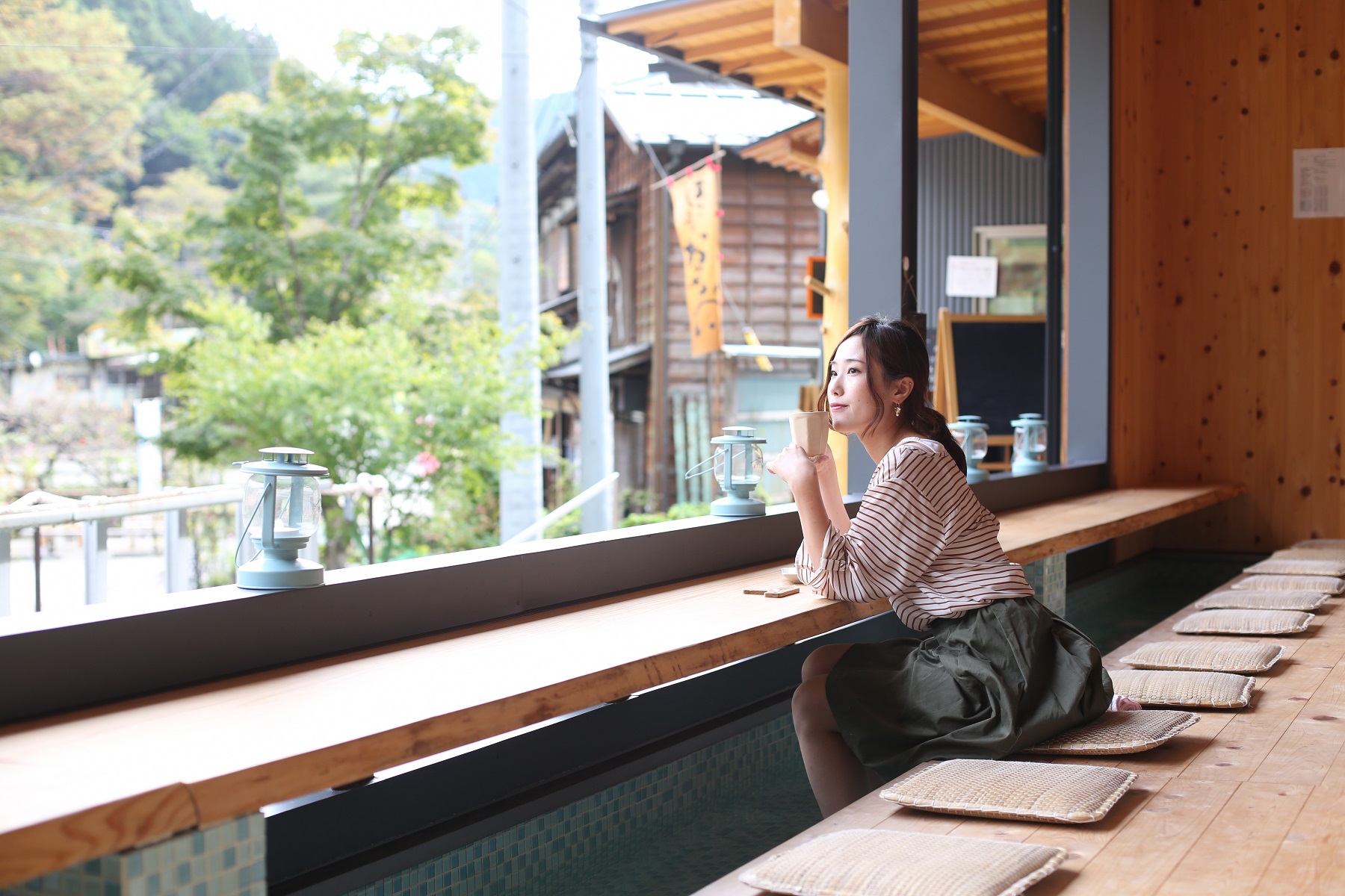 晴耕雨読ヴィレッジ 足湯カフェ 旅する大井川