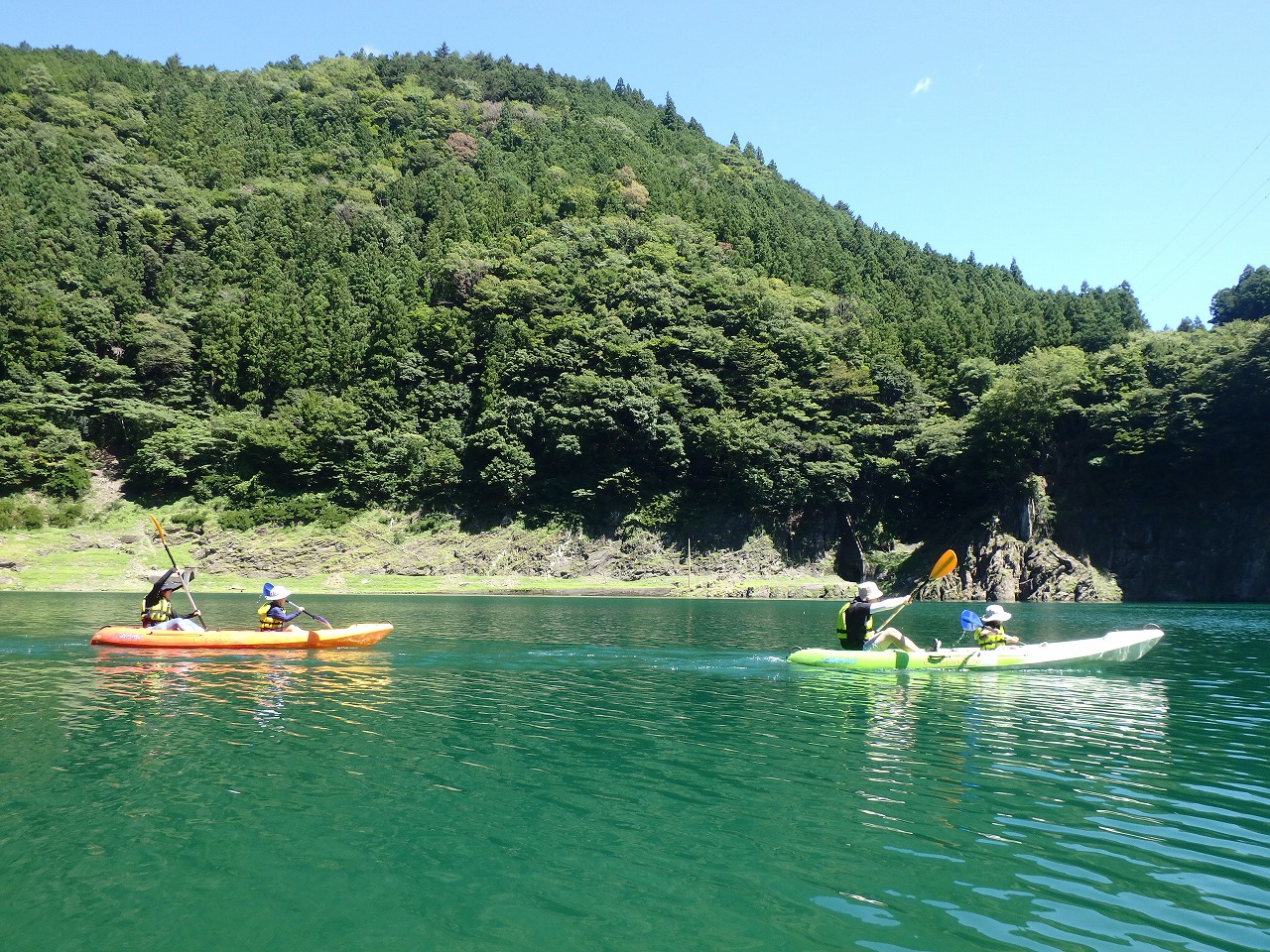 夏のカヤック体験体験